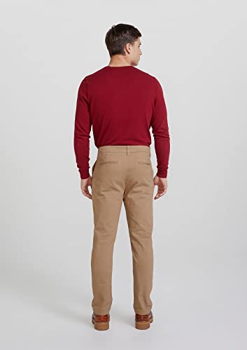 Calça Básica Masculina Em Sarja Chino - Marrom 050