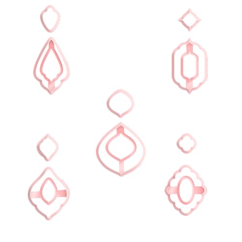 Tiardey Ensemble d'emporte-pièces en pâte polymère, 12 Formes de Fleurs, pour Boucles d'oreilles, pour la Fabrication de Bijoux en pâte polymère, emporte-pièces de...