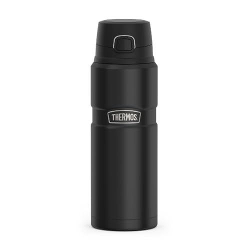 Thermos Stainless King 24 Ounce Drink Bottle, Matte Black