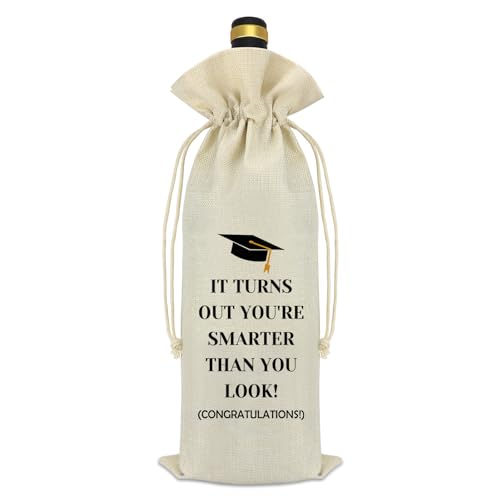 Sac à vin amusant pour elle et lui, cadeau de remise de diplôme 2024 pour étudiants seniors, infirmières, maîtrises, lycée, étudiant, remise de diplôme, félicitations, cadeau réutilisable pour Sac à vin amusant pour elle et lui, cadeau de remise de diplôme 2024 pour étudiants seniors, infirmières, maîtrises, lycée, étudiant, remise de diplôme, félicitations, cadeau réutilisable pour