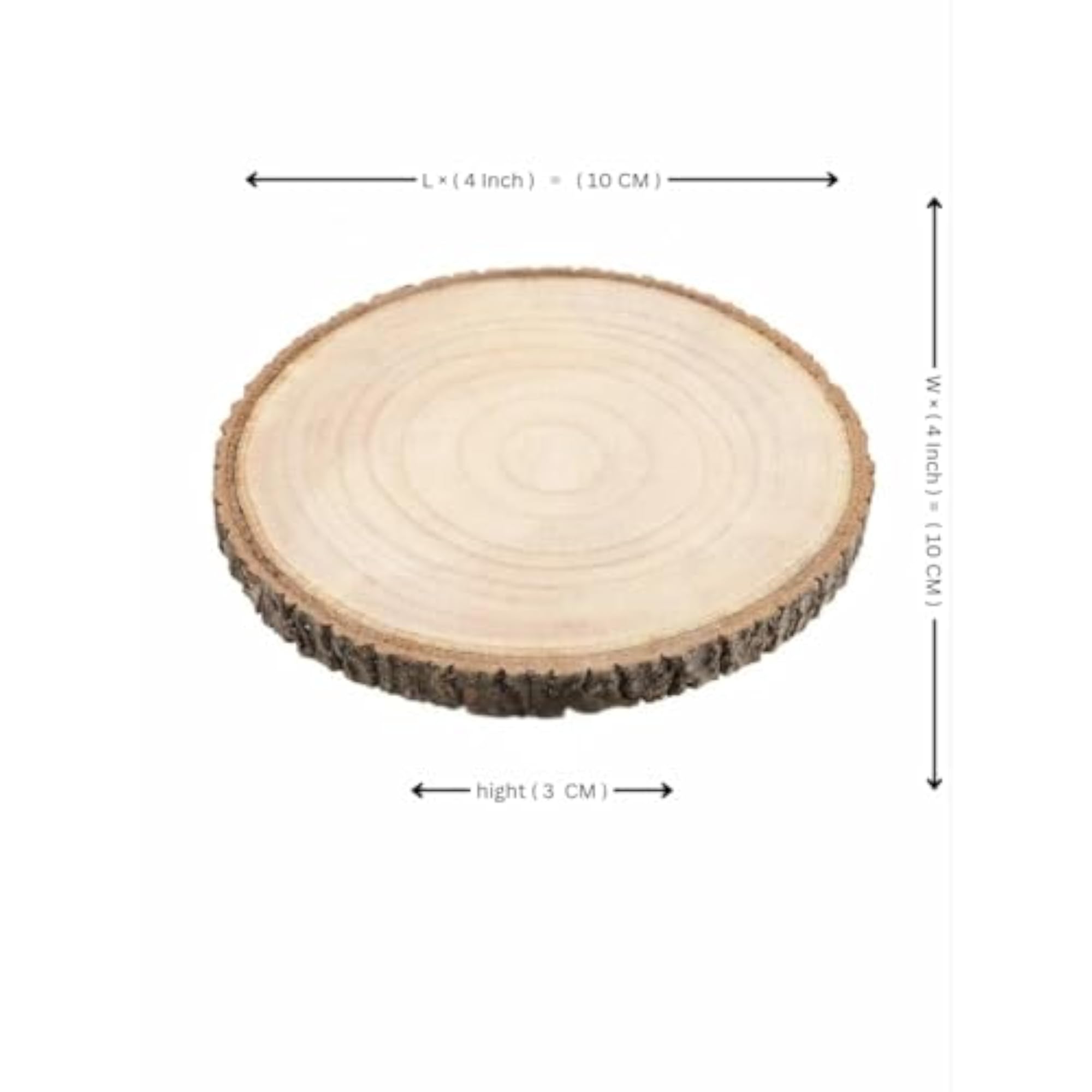 Luxury Natural Wood Coaster Slices with Bark