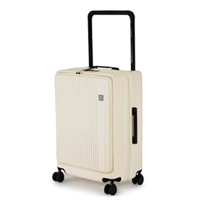 Nasher Miles Silicon Valley Expander Hard-Sided Polycarbonate TSA Lock & Wide Telescopic Handle Front Opening Check-in Luggage White 24 inch |65cm Trolley Bag