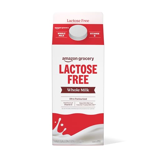 Amazon Grocery, Lactose Free Whole Milk, Half Gallon, 64 Fl Oz (Previously Amazon Fresh, Packaging May Vary)