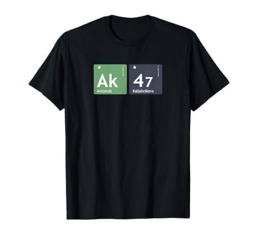 AK47 Tabella periodica, AK-47 Rifle Elements T Shirt Maglietta