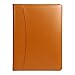 POLARANTS Pro PU Leather Padfolio - 10.1" Business Portfolio Organizer with Tablet & Phone Pocket, Zippered Document Holder, Card Slots & Writing Pad | Executive Gift for Professionals (Orange)