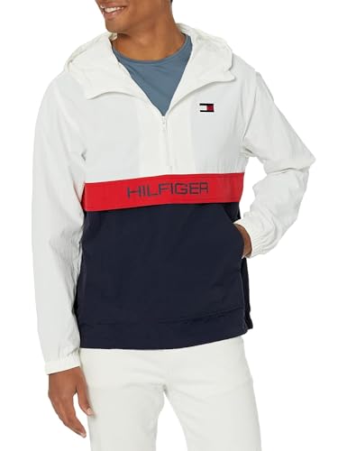 Tommy Hilfiger Herren Leichte Jacke Retro Style, mit Kapuze,...