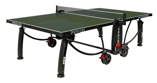 Pegasi Outdoor-Tischtennisplatte 1000 - Grün - Tischtennis - Outdoor Spiele - Wetterfest - Klappbar - Original