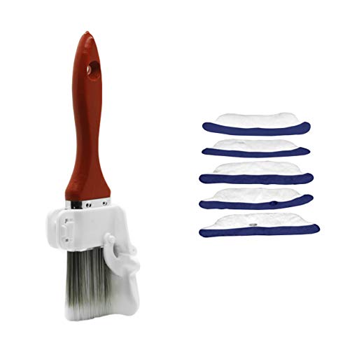Emery Edger Paint Brush Edging Tool with 5 Pack of Fabric Pads