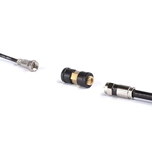 Weather Sealed Cable Extension Coupler - 4 Pack - Cable Extension Adapter (Barrel Splice - Coupler) - Connects Two Coaxial Video Cables (Female To Female Connector) 3Ghz Rated, 4 Count, In Gold #TOP4