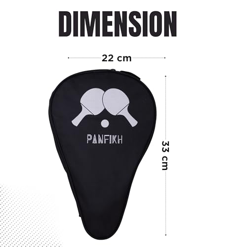 Image of Table Tennis Racket Bag with Zipper Closure, Waterproof Ping Pong Paddle Case Lightweight Racket Cover with Carrying Loop Handle, Durable Multi-Use Table Tennis Paddle Carry Bag - (Black)