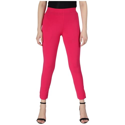 Image of ON&ON Women's Cotton Stretchable Slim Fit Straight Pants Trouser for Casual Wear and Office Wear