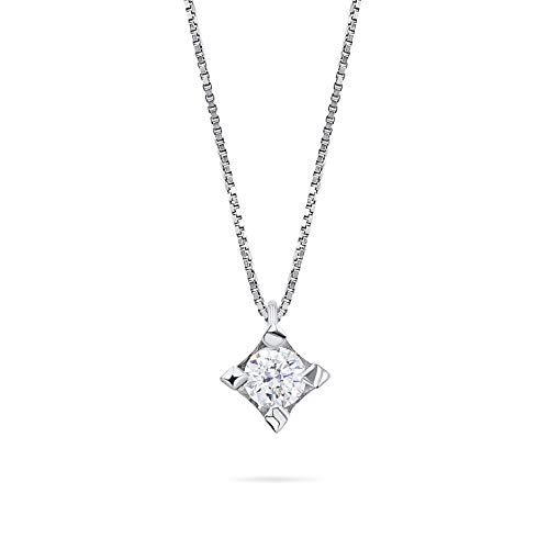 JEWELAB.it Collana Donna con Pendente Punto Luce con Diamante Naturale