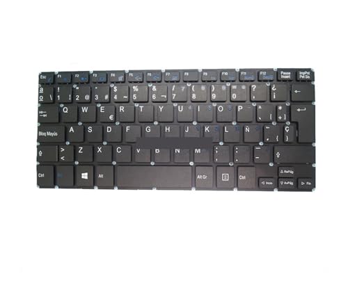 E2225 T ノートパソコン用 SP/UI/FR/UK/BE キーボード (MEDION、AKOYA MD60670、MD60669、MD60738、MD60711、MD60737、MD60735、MD60288、MD60287、MD60736 用)(N