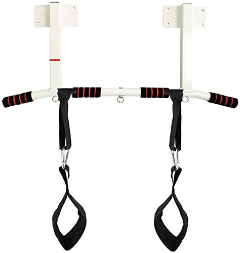 Barra de dominadas para Gimnasio en casa, Equipo de Ejercicio, Barra Horizontal, Barra de dominadas montada en la Pared, Barra de Ejercicios de Gimnasia, Juego Deportivo, Carga 300(Blanco)