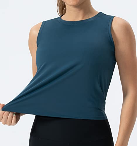 Image of THE GYM PEOPLE Women's Workout Tops in Ice Silk Quick Dry Sleeveless