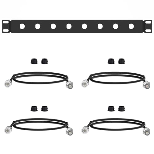 YQMRCZRF BNC Antenna Kit?19inch Antenna Re-Location Rack Mount Kit?Four BNC Connecting Cables 2FT?Compatible with Full-Rack Wireless Systems