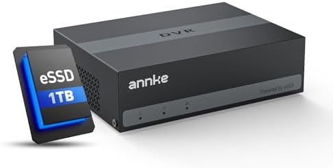 ANNKE 4 Kanal 3K Lite 5 in 1 DVR Rekorder mit 1 TB interner SSD Festplatte | 3K 4 CH 5 in 1 DVR Überwachungssystem Rekorder für CCTV Analoge Kameras,Personen- und Fahrzeugerkennung