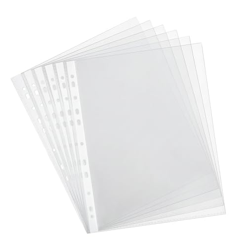 Noa Home Deco Fundas Transparentes A4 100 Unidades Fundas Plastico A4 Carpetas Plastico para Documentos Archivos Oficina Escuela