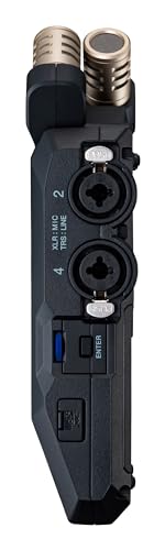 Zoom H6essential (2024 Model, Essential Series) with 32-Bit Float, Accessibility, 6-Track Recorder, Stereo Microphones, 4 XLR/TRS Inputs, USB Audio Interface, for Musicians, Podcasters, & Filmmakers
