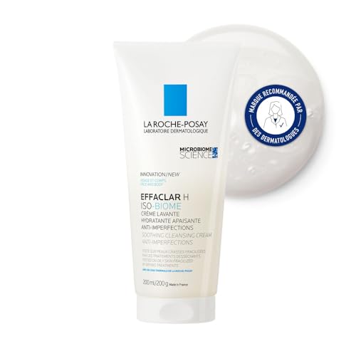 La Roche-Posay, Effaclar H Isobiome, Crème Lavante Hydratante Apaisante, Peaux Grasses et Fragilisées, Action Nettoyante et Anti-Imperfections, Non Comédogène, 200 ml La Roche-Posay, Effaclar H Isobiome, Crème Lavante Hydratante Apaisante, Peaux Grasses et Fragilisées, Action Nettoyante et Anti-Imperfections, Non Comédogène, 200 ml