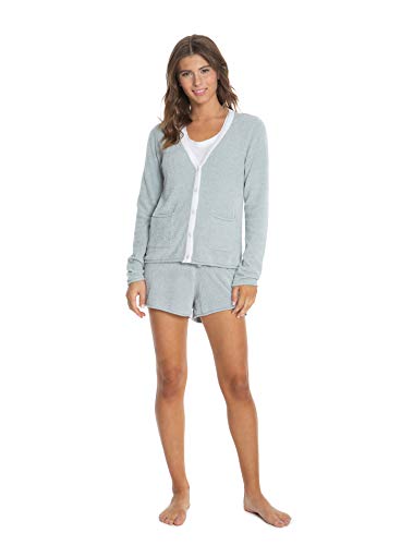 Barefoot Dreams CozyChic Ultra Lite Tipped Cardi, Long Sleeve Cardigans, Knitted Sweaters for Women