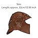 Miaeowve Retro Medieval Knight Hat Roman Warrior Costume Helmet Headwear for Halloween Carnival Cosplay Brown One Size