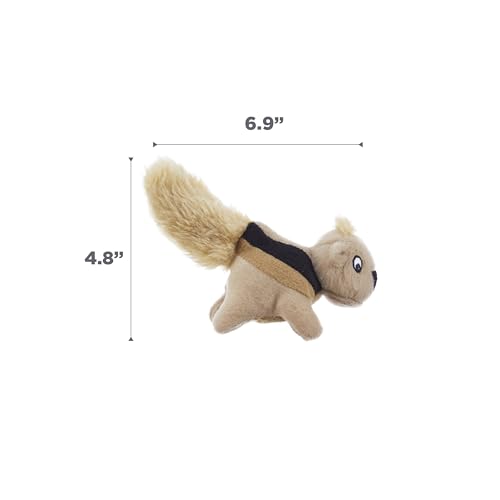Image of Outward Hound Squeakin' Squirrels - 3‑Pack Plush Squeaky Dog Toys for Puppies, Small Dogs & Hide-A-Squirrel Replacements