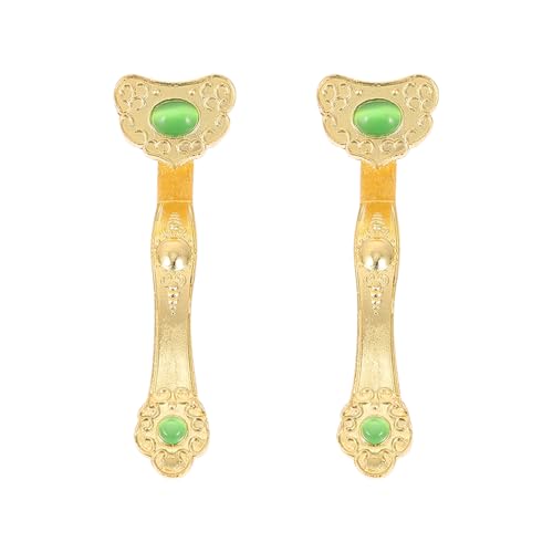 BESTYASH Decorazione Ruyi in Lega Di Zinco Per Scrivania e Portico, Ornamento Metallico Artistico Da 9,5 Cm, Set Da 2 Pezzi Per Arredamento Casa e Ufficio