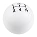 Abfer Ball Shift Knob 5 Speed Round Gear Stick Shifter Knobs Car Shifting Lever Handle Transmission Fit for Most Automatic Manual Vehicles (White)