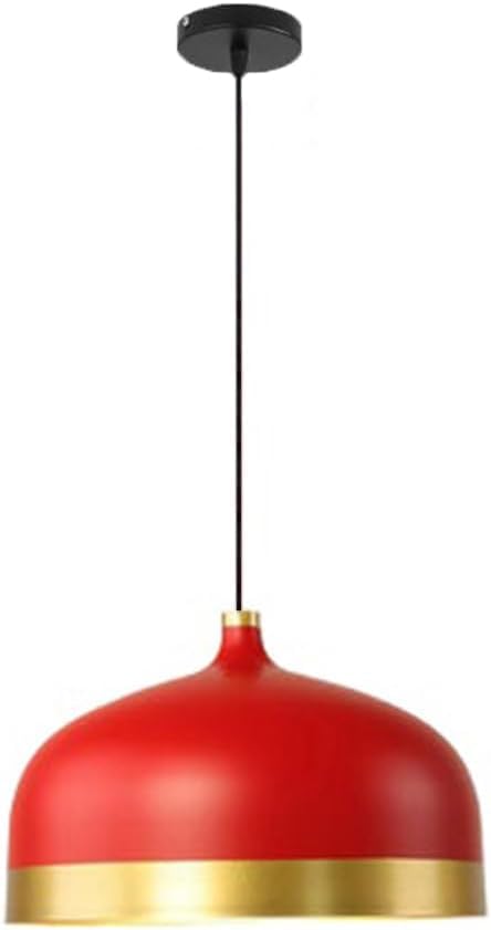 Lámpara de techo vintage roja para iluminar la isla de cocina y el comedor
