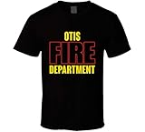 SHAMBLES TEES Otis Fire Department Personalized City T Shirt Black