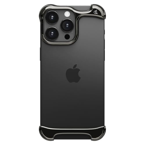 Image of Arc Pulse Compatible with iPhone 16 Pro Phone Case (2024), Minimalist Protective Shock Absorption Aerospace Grade Aluminum Shells + Elastomer Inlays Easy Fit 6.3 inch (Aluminum Polished Graphite)