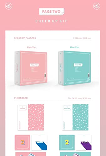 Twice Page Two 2Nd Mini Album Pink Version Cd+72P Photo Book+7P Garland+1P Lenticular Card & Holder+3P Photo Card+Tracking Sealed #TOP1