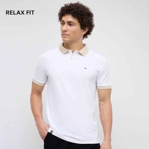Image of Nostrum Mary Half Sleeve Polo T-Shirt with Two-Tone Collar, Stylish T Shirt for Men, Polo Tshirts for Men, Cotton T Shirt for Man, Casual Tshirt for Mens Boys