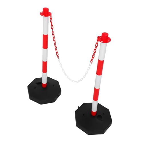 Poteaux de signalisation routière plastiques rouges et blancs avec base