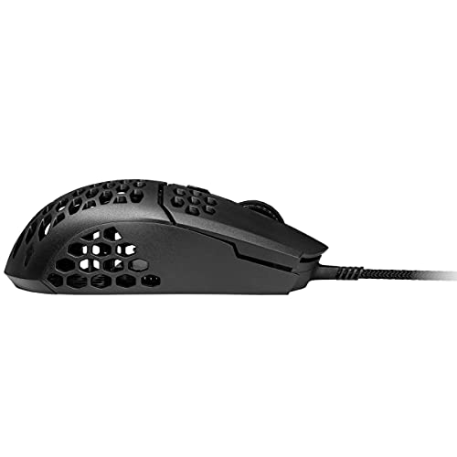Cooler Master Mm710 Ultra Lightweight 53G Wired Gaming Mouse - 16000 Dpi Optical Sensor, 20 Million Click Omron Switches, Smooth Glide Ptfe Feet, And Ambidextrous Honeycomb Shell - Matte Black #TOP3