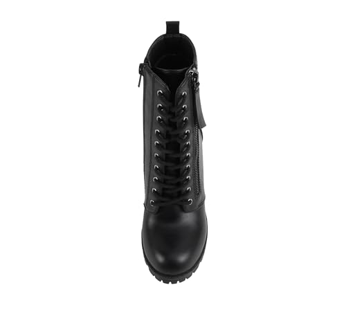 Image of Soda Women's Malia Faux Lace Up Chunky Lug Sole Combat Boot