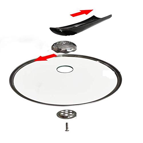 Tapa de vidrio templado de 26cm con soporte vertical y borde reforzado 5
