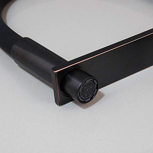 Mitigeur d'évier haut de gamme au design moderne noir mat pivotant