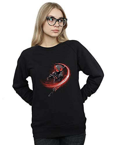 Absolute Cult DC Comics Women's Aquaman Black Manta Flash Sweatshirt Black Small