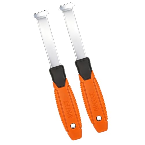 Paver Removal Tool Extra Long Handle Paver Puller Tool with Anti-Slip Grip Heavy Duty for Lifting Concrete Pavers Stones Bricks & Tiles (Orange)