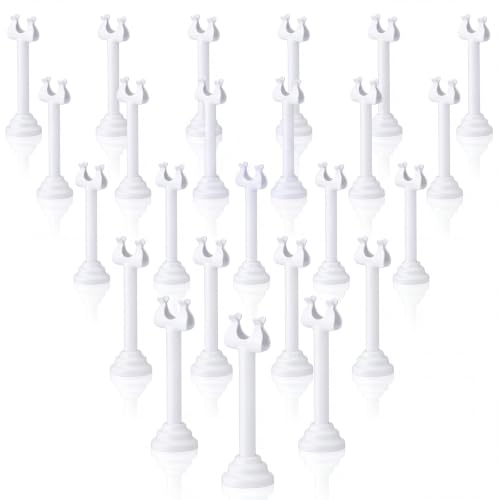 Image of 24 Pcs White Table Number Holder Metal 3.15 in Place Card Holder