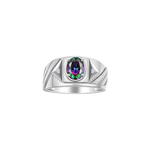RYLOS Classic Sterling Silver Men's Ring Cover
