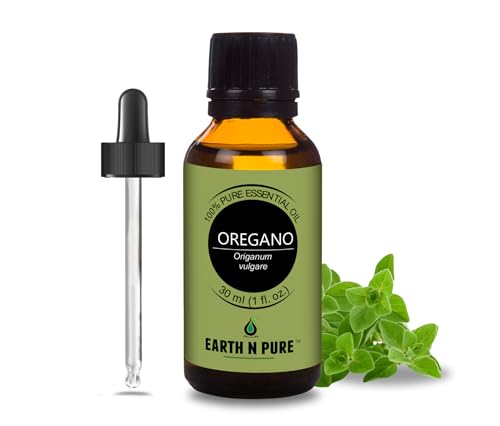 Image of Earth N Pure Oregano Essential Oil Undiluted, Natural and Therapeutic Grade with Glass Dropper - 30 ML