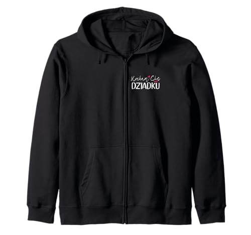 Kocham Cie Dziadek - Estampado de corazón "I Love My Polish Grandpa" Sudadera con Capucha