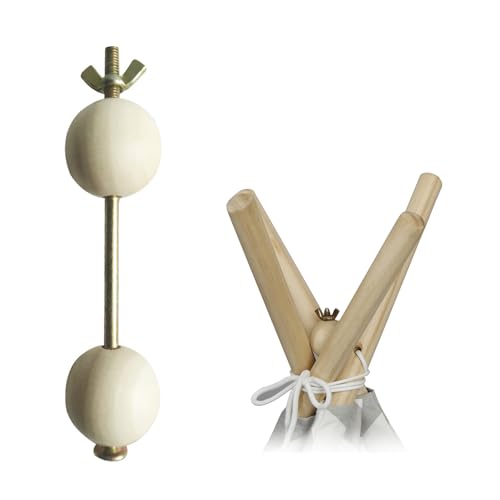GJD Teepee Tent Stabilizer Pole Fixator Anti-Collapse Kit, Natural Pine Wood Stabilizer for Teepee Tent Indoor Outdoor Adults Teenagers Teepee Tent (1 PC)