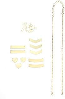 Cousin DIY Stamp & Go Metal Stamping Bar Pendant Blank Necklace Kit in Gold