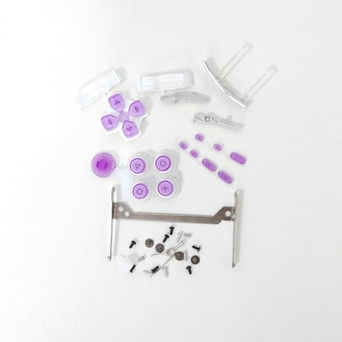 Hzxkqmil Replacement Full Housing Shell Case for Sony PSP 3000 PSP3000 Console, Front Back Cover Faceplate with Buttons Screws Set (Transparent Purple)