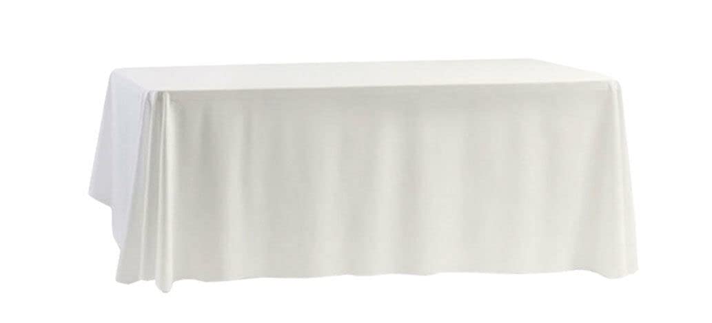 Sterling Mill Seamless Finish Polyester Rectangle Tablecloth for Dinner Banquets Engagement Parties Weddings