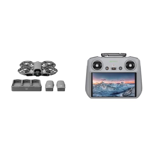 【セット買い】Amazon限定 DJI Neo 2 Fly More コンボ ドローン 4Kカメラ搭載 ジェスチャー操作 ActiveTrack 全方向障害物検知 バッテリー3個付き + DJI RC 2 Mini 5 Pro/Neo/Flip/Air 3/ Air 3S/Mini 4 Pro用送信機 次世代プロセッサー 20km O4映像伝送 5.5インチ フルHDディスプレイ 2T4Rアンテナ